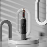 馨沐鱼机械反向雨伞全自动防回弹车载男抗风大号晴雨两用收缩折叠伞 典雅灰