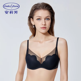 安莉芳玫瑰舒挺杯小胸聚拢显大内衣无钢圈文胸 黑色BLK 75B
