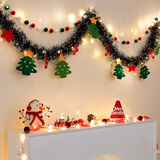 阿宝丽圣诞节装饰用品毛条圣诞树挂饰彩旗橱窗场景布置拉花餐厅墙面装扮