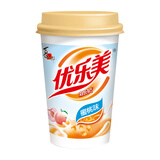 优乐美【款式任选 7杯起拍】杯装奶茶 椰果谷物低糖珍珠奶茶冬季暖饮 【蜜桃味椰果奶茶】*1杯