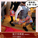 花蒂 徒手穿短裤子 不用手穿花裤衩 接亲游戏道具 团建整蛊堵拦门小游戏小道具 结婚抢亲游戏婚礼用品 花裤衩1条（颜色随机）