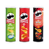 品客（PRINGLES）【组合多罐装】薯片膨化食品礼盒办公室休闲零食多口味组合装批发 3罐】原味+洋葱+小龙虾 110g*1箱