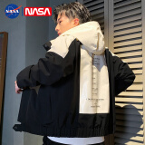 格兰森（GELANSEN）官方联名NASA外套男春秋款夹克男宽松连帽上衣服男秋冬棒球服工装 9902不加绒#黑色（外套） XL(偏小，建议112-127斤)