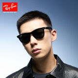 雷朋（RayBan）太阳镜徒步旅行运动户外方形墨镜显脸小眼镜0RB2140F可定制 901黑色镜框绿色镜片 尺寸54