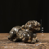 貔貅摆件仿古石雕天然青石复古貔貅石雕刻中式民俗家居装饰摆件 小号