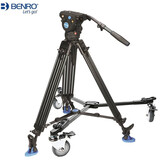 百诺（Benro） BV4/BV6/BV8/BV10摄像三脚架相机动态平衡阻尼液压云台单反打鸟摄影三角支架广告婚庆拍短视频 BV6摄像脚架+百诺DL08脚轮