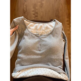 假两件内搭打底衫长袖t恤女春秋新款修身韩系高级感蕾丝早秋上衣 灰色 M