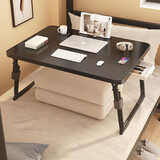 飞旺藤达可升降床上电脑桌床上书桌小桌子可折叠小桌板床桌大号卧室 拉丝黑-旗舰款（书架+抽屉+杯托 【四档升降】70*48*32-40cm