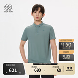KOLON SPORT/可隆速干POLO 男士吸湿小翻领抗菌户外运动印花短袖 LHPT5MTT31-MO 青苔绿 L 175/96A