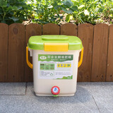 果攸厨余堆肥桶家庭堆肥箱垃圾分类波卡西室内外EM菌糠发酵桶 小桶单桶9L【不含菌糠和工具】