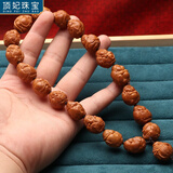顶妃（DING FEI）小籽橄榄核手持款雕刻财弥祝寿五福临门手链手串男群仙文玩盘玩 1.7*2.0 A13-203
