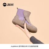快乐玛丽（J&M）雪地靴女2025冬季新款保暖厚底加绒加厚休闲户外防滑东北棉鞋女 卡其色 38
