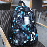 智纳运动背包男女潮流双肩包15.6英寸电脑包初中高中学生书包 迷彩蓝【经典版】