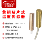 meacon工业引线式pt100热电阻 铂电阻k型热电偶温度计温度检测探头 (黄铜贴片式) 引线5米 A级