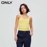ONLY秋冬辣妹百搭设计感修身短款背心针织衫女|122245005 B06亮黄色BLAZING YELLOW S 160/80A