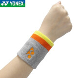 YONEX尤尼克斯羽毛球护腕男女健身跑步薄款透气吸汗棉质擦汗运动护腕 AC039  冰灰色 单只装