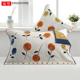 金号（KING SHORE）纯棉提缎绣花枕巾2条装  情侣枕巾一对装 全棉加厚款枕头巾 2096款白色2条 两条装