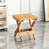 九夫人可折叠凳子便携式家用靠背竹椅子户外马扎换鞋凳小板凳小方凳矮凳 小号折叠纳凉板凳