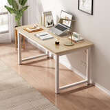 立太（LEADTEK） 电脑桌台式家用办公室桌简约现代简易书桌学生写字学习桌工作台 【促销款】拉丝白橡木+白架80CM
