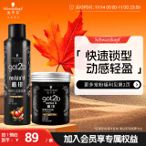 施华蔻（Schwarzkopf）got2b酷印套装(发胶250ml+发蜡100g)(发泥定型喷雾套装 持久定型)