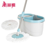 美丽雅懒人拖把手压式地拖桶家用免手洗墩布双驱动干湿两用脚踩拖布桶 双驱动（带桶）