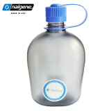 乐基因（nalgene）运动塑料水杯随手杯进口水壶军训大容量便携式扁形户外健身防漏 1777-9903灰色 1000ml