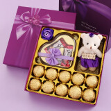 德芙（Dove）牛奶巧克力送生日礼物圣诞节情人节老婆女朋友礼盒装公司福利团购 丁香紫礼盒