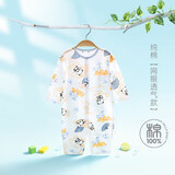 婧麒婴儿连体衣夏装新生男女宝宝夏季衣服纯棉薄款空调服爬服夏天 国风熊猫 73cm