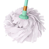 庄太太 家用木把木杆墩布棉线吸水拖把酒店物业布条海绵老式拖把 仿鹿皮巾拖把颜色随机