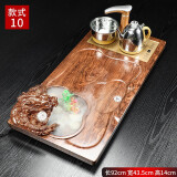 兿凡臻品 实木茶盘套装单盘家用大号全自动一体茶托盘科技木茶台功夫茶具 流水祥龙茶盘+全自动电器