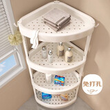 加度 浴室置物架卫生间三角多层收纳架子落地洗澡间厕所转角脸盆架