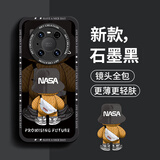 奶小鸭 适用华为mate40pro手机壳 mate40pro保护套镜头全包硅胶防摔超薄创意卡通简约软壳男女款 石墨黑