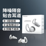 【专利产品】imebobo耳塞睡觉专用超强隔音舒适不伤耳侧睡眠防噪音耳塞降噪静音防吵打鼾 高级灰三层隔音助眠/久戴舒适 耳塞1对