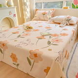 雅鹿纯棉床单单件现代简约100全棉学生宿舍单人加厚1.5双人被单套件3 夏日暖阳FF 单床单 200cm*230cm