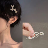 Mays Will蝴蝶发夹刘海侧边夹ins蝴蝶结碎子气质学生超仙发饰生日礼物情人 蝴蝶+珍珠音符两件套