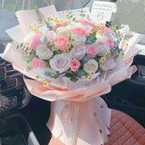 薇尼（LVINI）鲜花速递同城配送混搭时尚玫瑰花北京西安郑州广州上海石家庄成都 小时光-33朵混搭玫瑰