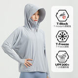 探拓(TECTOP)防晒衣女防紫外线UPF200+皮肤衣 女款冰河灰XL