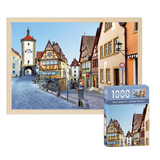 迪爱歪（DI AI WAI）【带实木相框】拼图成年人1000片高难度风景puzzle儿童生日礼物 奥地利小镇/配原木相框