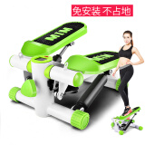 燃烧冰 踏步机 走步机 免安装女静音液压脚踏机LED屏显家用健身训练器材 绿色 标准版【无拉绳和垫子】