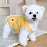 铂呐苓猫咪狗狗宠物衣服小型犬加厚保暖泰迪加菲布偶英短衣服两脚款棉衣 宠物衣服【可爱黄小熊】 L
