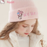Hello Kitty儿童帽子男女童冬季加厚护耳帽百搭网红针织帽 ZM7013粉色 