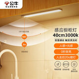 公牛（BULL）感应橱柜灯衣柜灯LED人感光感磁吸 卧室床沿玄关小夜灯40CM3000K