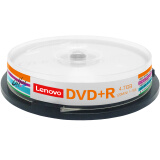 联想（Lenovo）DVD+R 光盘/刻录盘 16速4.7GB 办公系列 桶装10片 空白光盘