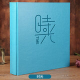 时光的故事 相册本纪念册diy手工家庭大容量粘贴式覆膜情侣宝宝自粘式影集 时光 60张(120面)黑页