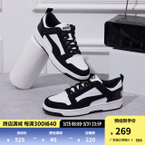 彪马（PUMA）官方 新款男女同款经典休闲复古板鞋 REBOUND 370539 黑色-白 01 35.5