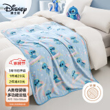 迪士尼（Disney）法兰绒毛毯子秋冬加厚午睡办公室空调盖毯毛巾被史迪奇100*150cm