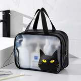 WEEKEIGHT健身游泳包女干湿分离便携手提透明洗漱收纳包小儿童防水沙滩包男泳衣收纳袋大容量防水袋 黑色中号