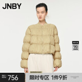 江南布衣（JNBY）【90白鸭绒】秋冬羽绒服女短款灯笼袖设计棒球领面包服5N9C16081 789/灰菊黄 S