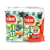 海牌菁品 韩国进口 原味海苔2g*8包 儿童即食紫菜 海味休闲零食16g