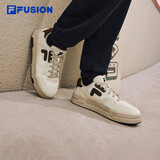 斐乐（FILA） FUSION斐乐潮牌BANK DX男鞋场下滑板鞋新款时尚厚底鞋 古白色/奶白-AG 40.5